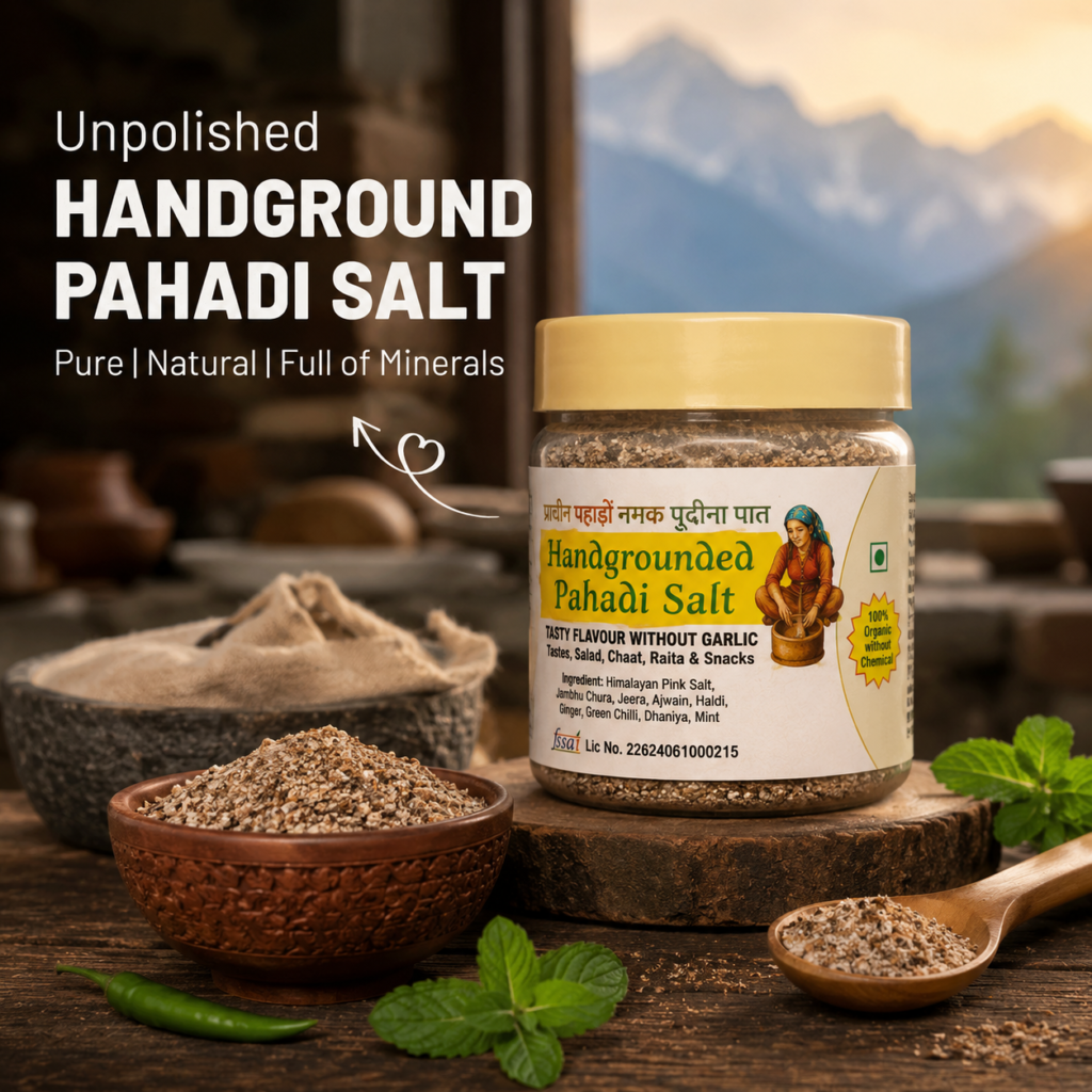 Handgrounded Pahadi Salt - Pudina Paat